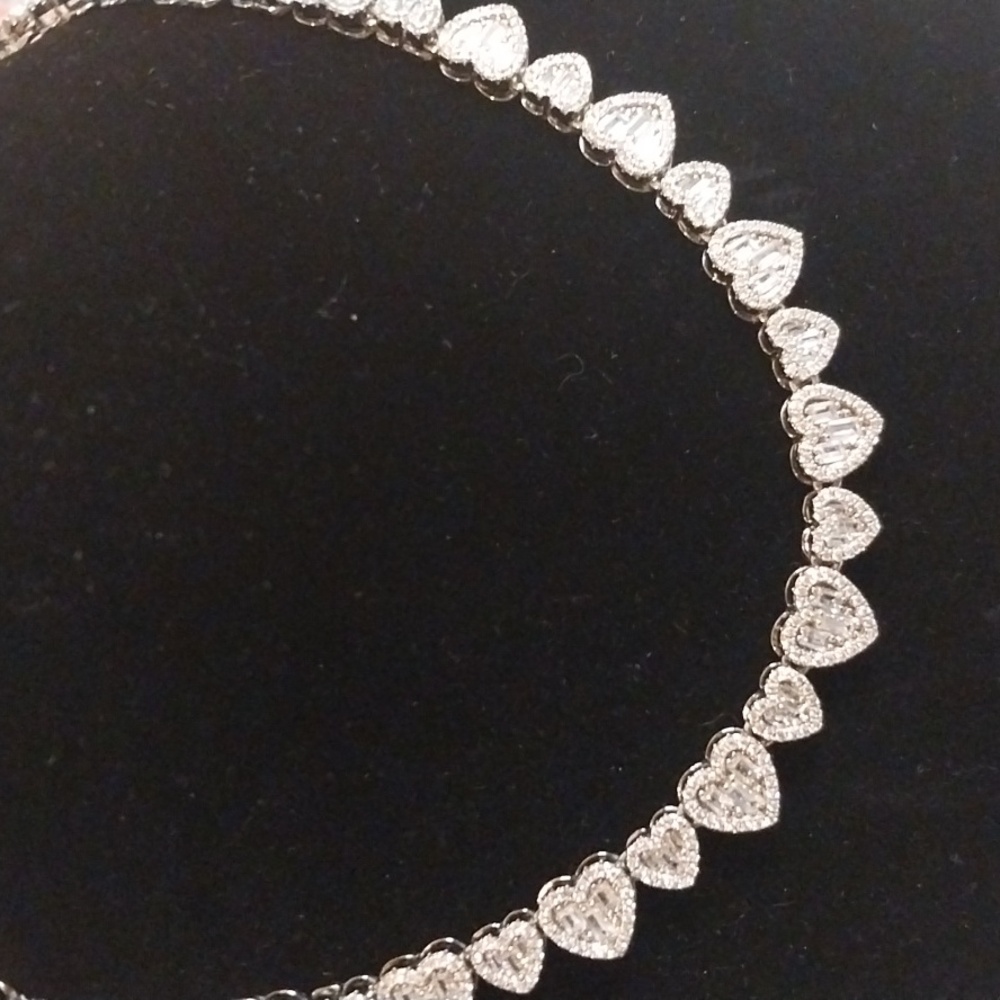 Heart Tennis Necklace Set